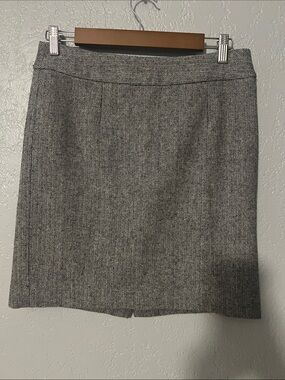 Banana Republic Gray Herringbone Mini Skirt
